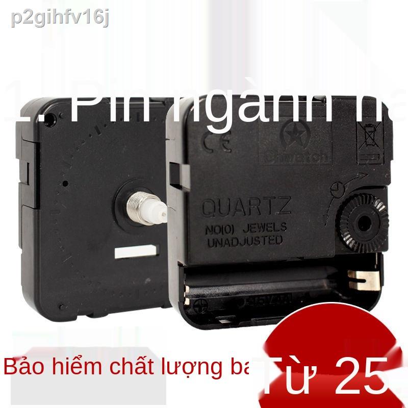 (Mới về)Đồng hồ thạch anh chính hãng chuyển động cực êm điện tử lõi phụ kiện treo tường thêu chữ thập trái tim