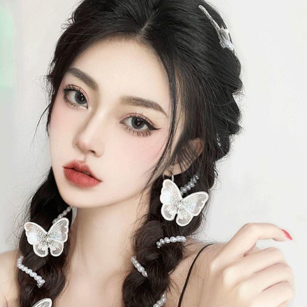 Vanes1 Tóc Giả Thắt Bím Xương Cá Phong Cách Công Chúa Ngọt Ngào