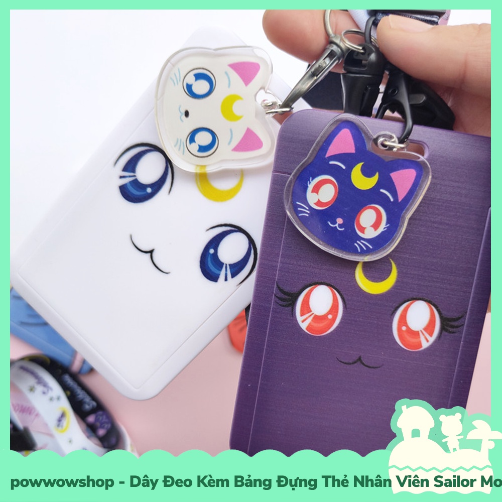 [Sẵn VN - Hỏa Tốc] Dây Đeo Thẻ Bao Thẻ Nhân Viên Nhựa PVC Sailor Moon Daily Life
