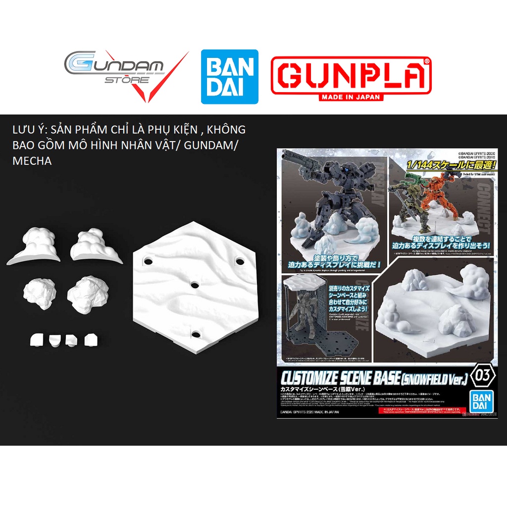 Mô Hình Lắp Ráp CUSTOMIZE SCENE BASE SNOWFIELD VER 30MM 1/144 Bandai 30 Minutes Missions Đồ Chơi Anime Nhật