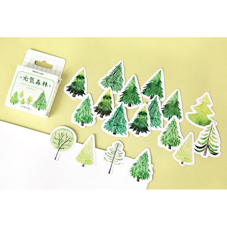 Bộ 45 Sticker Dán Hình Cây Trang Trí E63