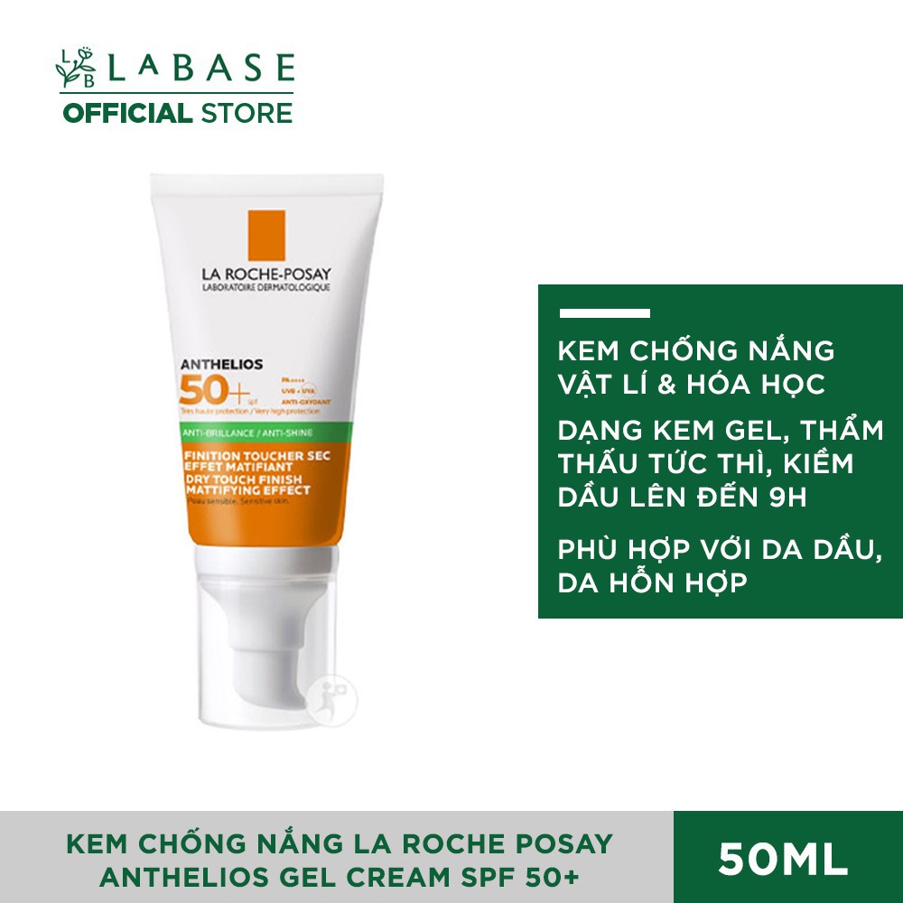 [Mã SKAMPUSH11 giảm 10% đơn 200k] Kem Chống Nắng La Roche Posay Anthelios Gel Cream SPF 50+ Cho Da Dầu 50ml | BigBuy360 - bigbuy360.vn