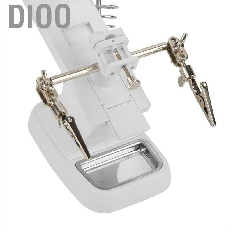 Dioo LED Light Magnifier Stand Table Glass Clamp Station Soldering with 10 pcs White Lights