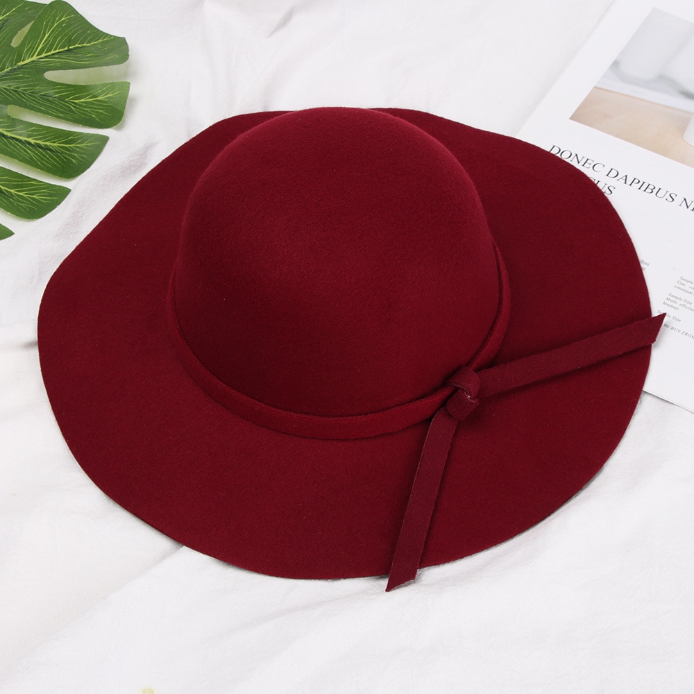 Nón rộng vành gắn nơ đáng yêu cho bé gái