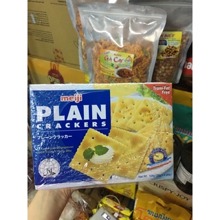 Bánh quy Plain cracker meiji ăn kiêng- hộp 104gr