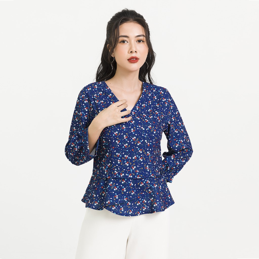 Áo kiểu nữ peplum đai eo tay lỡ LAMER L61B20Q034