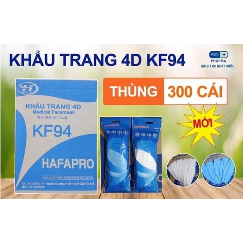 KHẨU TRANG 4D KF94 HAFAPRO - 10c