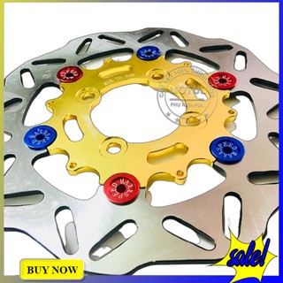 Đĩa thắng trước kiểng 4 lỗ dành cho xe máy kiểu lòng màu vàng