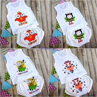 Set 5 bộ sơ sinh mông thú 3 lỗ trắng tht