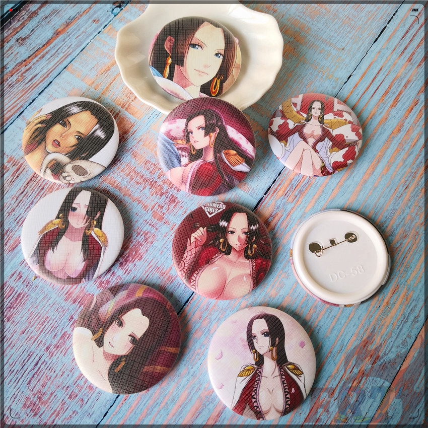 ☠ One Piece Character 05 ：Boa Hancock - Anime Cosplay Badge Cài áo ☠ 1Pc 58MM Collection Brooches Pins for Backpack Clothes（Boa Hancock Series ：9 Styles）