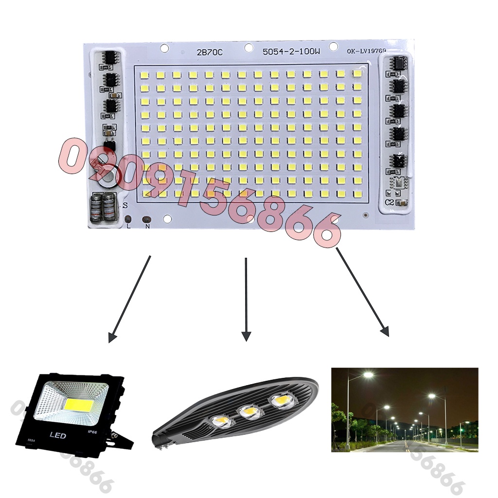Mắt led pha smd 100w 220v - dùng để thay cho cho led pha