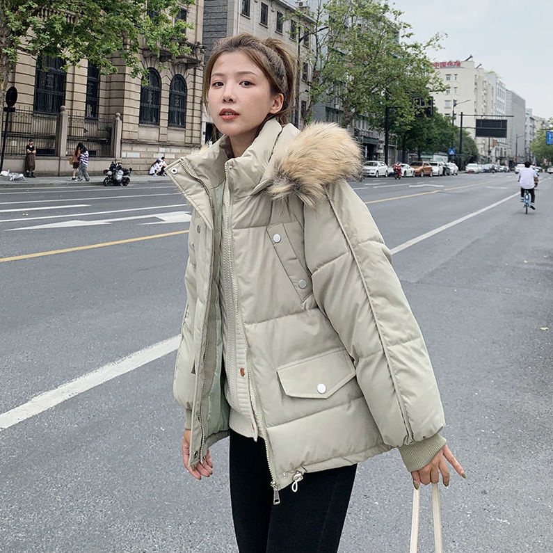 Áo khoác đệm cotton dày dáng rộng thời trang mùa đông mới phong cách Hàn Quốc cho nữ