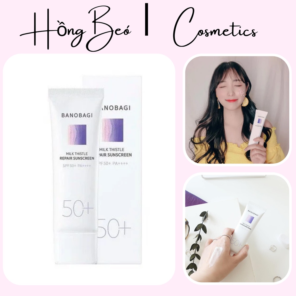 Kem Chống Nắng BANOBAGI Milk Thistle Repair Sunscreen 50ml SPF 50+ Chống Nắng Hiệu quả Và Chống Lão Hóa Da Ưu Việt