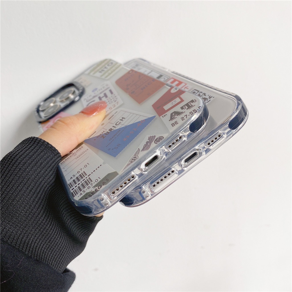Ốp điện thoại TPU mềm trong suốt viền màu HD cho iPhone Case 13 Pro Max 13 Pro 13 12 Pro Max 12 Pro 11 Pro Max