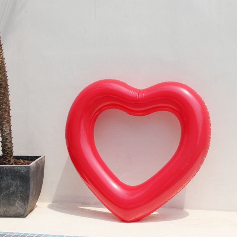 Phao Bơi Bơm Hơi Hình Tròn Bằng PVC Hình Trái Tim Dành Cho Bể bơi Se
