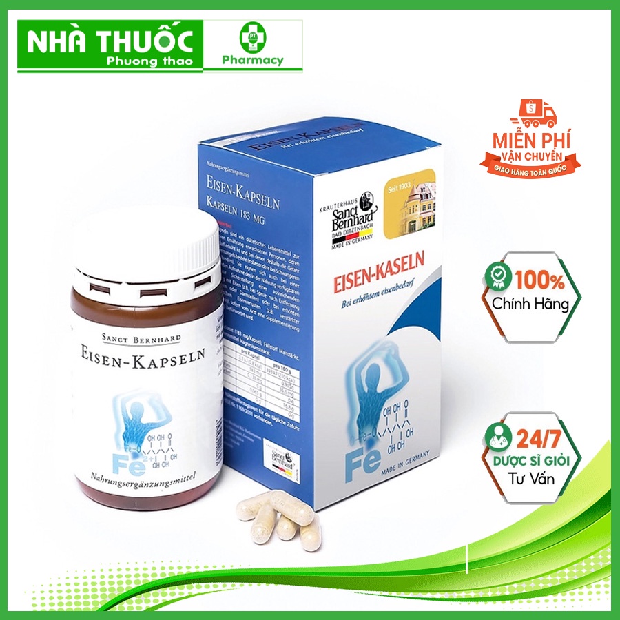 Eisen Kapseln cải thiện thiếu máu do thiếu sắt