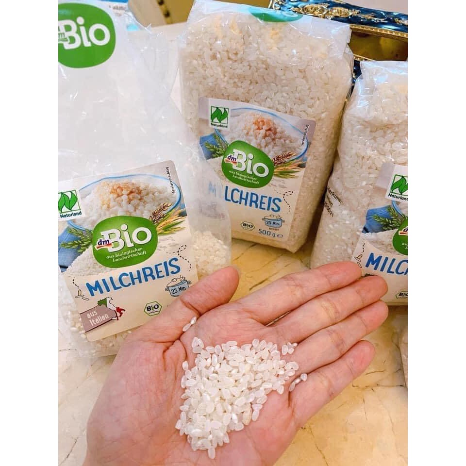 Gạo sữa hữu cơ ăn dặm cho bé Dm Bio Milchreis Đức túi 500gr