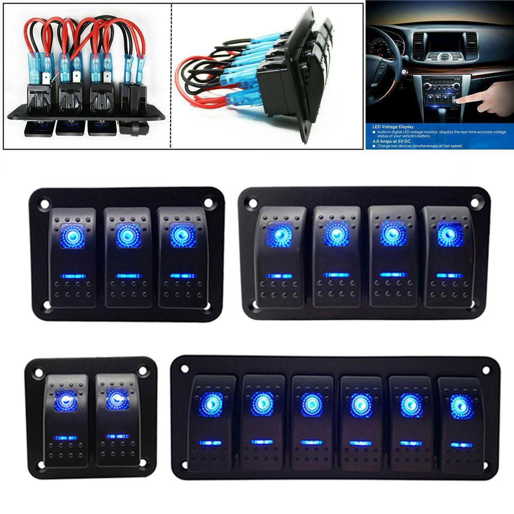 Bảng Công Tắc Đèn LED RV 12V / 24V Chống Nước Sửa Chữa Cho Tàu Thuyền / Xe Hơi