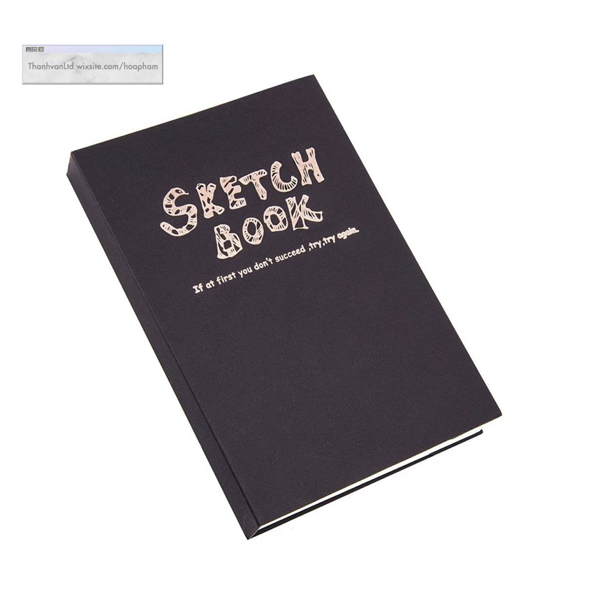 Sổ Vẽ Chì Phác Thảo Sketchbook POTENTATE Đen 100gsm (120 tờ) A4 A5 A6 đáng yêu