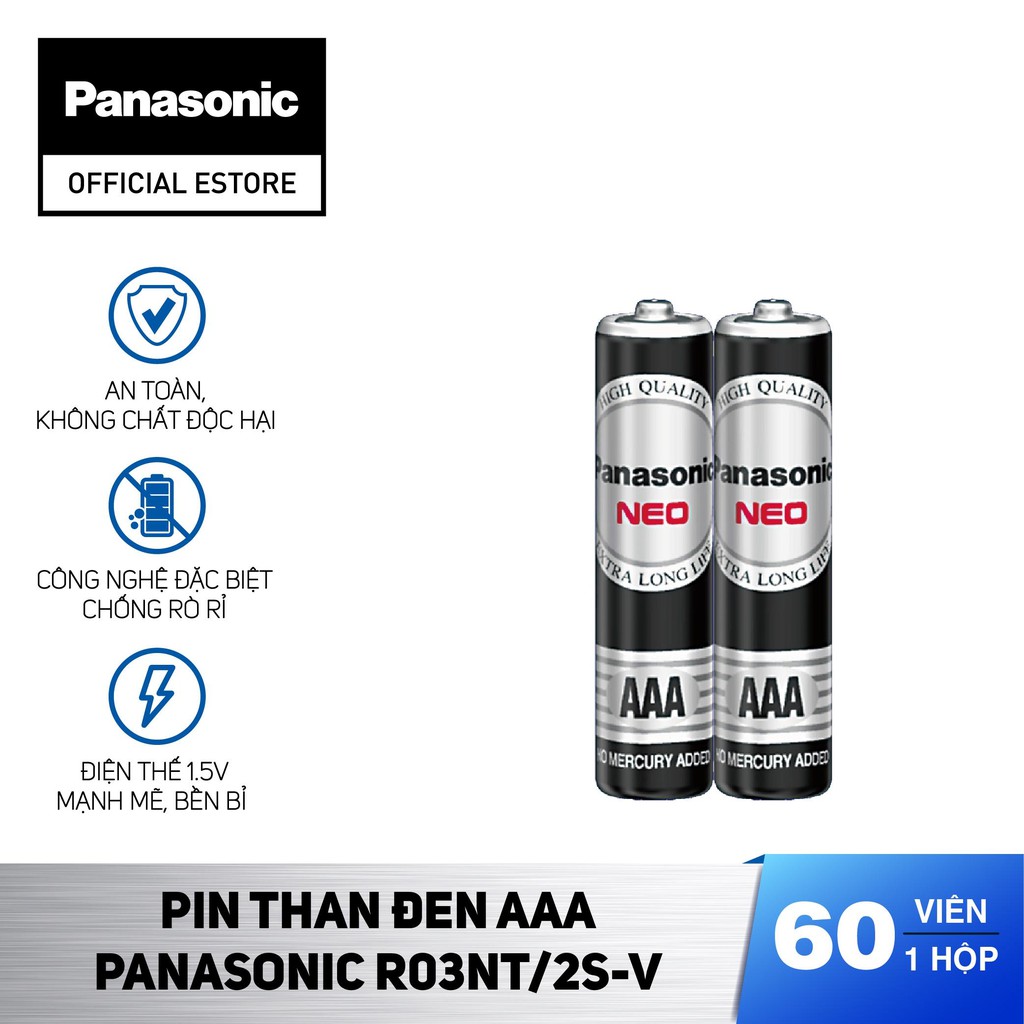 Pin đũa đen AAA NEO Panasonic R03NT/2S