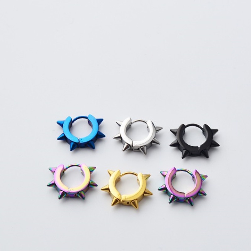 Khuyên Tai Thép Không Gỉ Hình Nón Phong Cách Hàn Quốc 19883 Dành Cho Nam Và Nữ