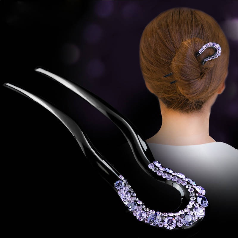 1 trâm cài tóc chữ U siêu xinh lấp lánh