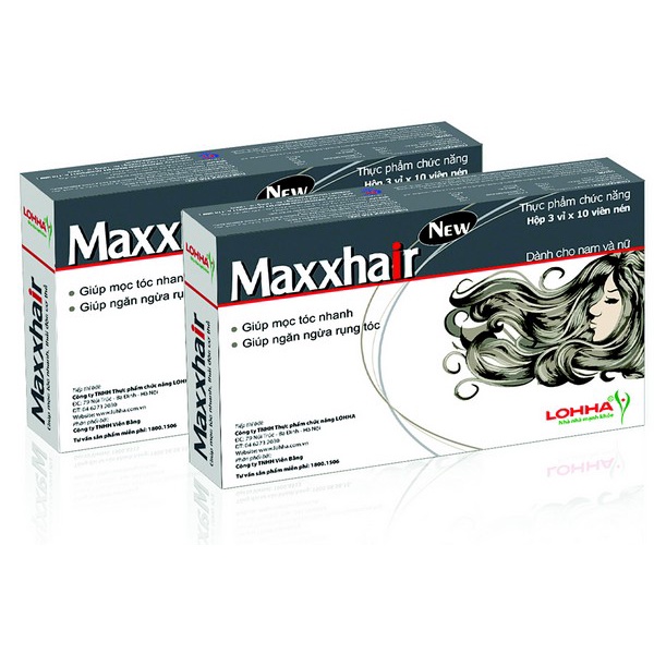 Maxxhair New - ngăn ngừa rụng tóc - bổ sung Vitamin,khoáng chất giúp tăng cường sức khỏe của tóc; giúp tóc mọc nhanh