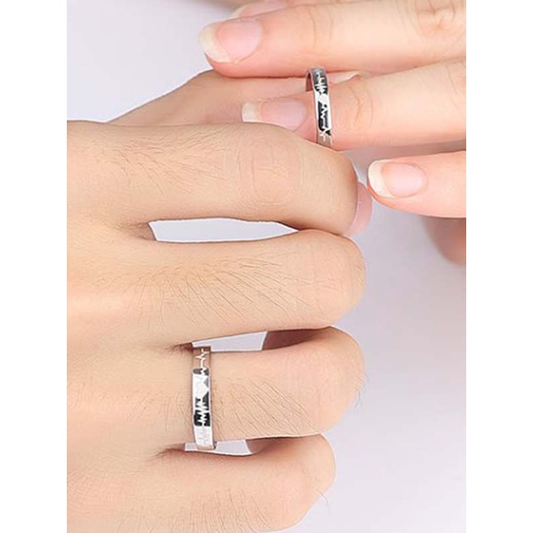 Vòng Tay Hở Hình Nhịp Tim Có Thể Điều Chỉnh Kích Cỡ