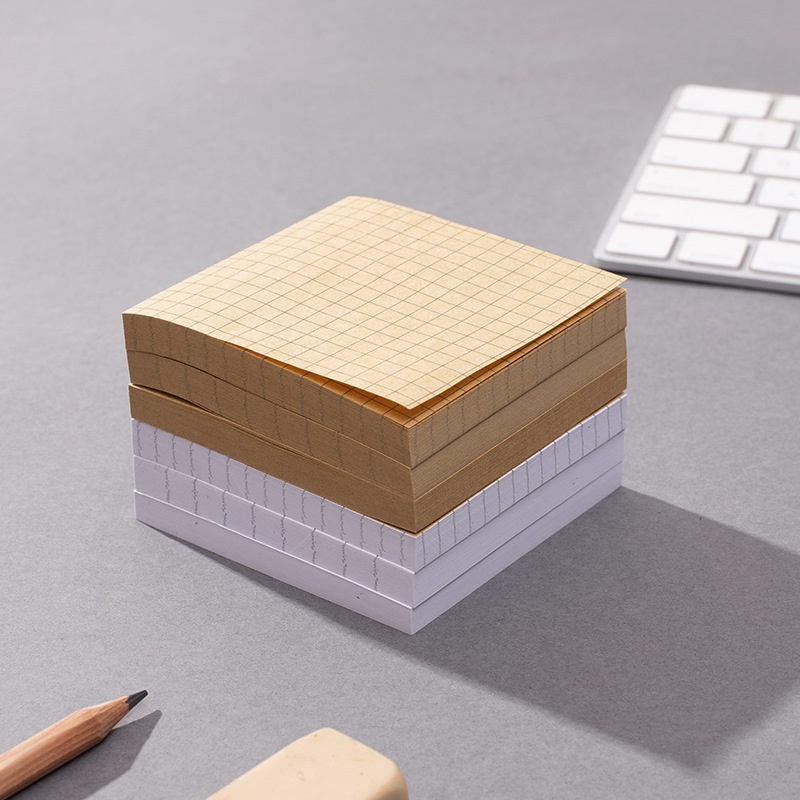 Set 80 Tờ Giấy Ghi Chú Kẻ Ô Ngang Dùng Trang Trí