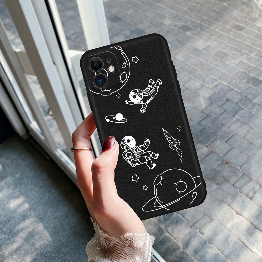 Ốp Lưng Iphone Cạnh Vuông, Bảo Vệ Camera Phi Hành Gia ip 7Plus,8plus,x,xs,xsmax,11,11promax,12,12promax,13,13promax