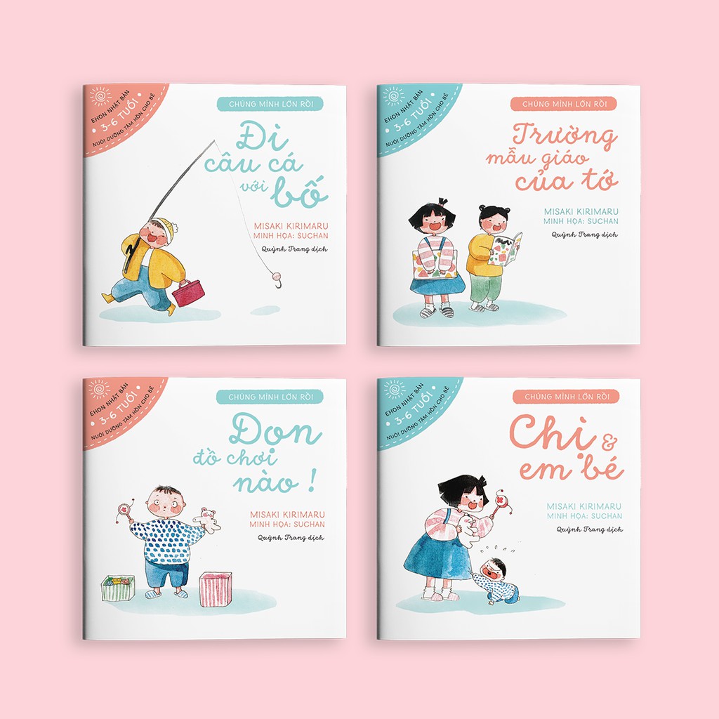 Sách Ehon Nhật Bản - Chúng mình lớn rồi - Dành cho trẻ từ 3-6 tuổi - 4 cuốn lẻ tùy chọn