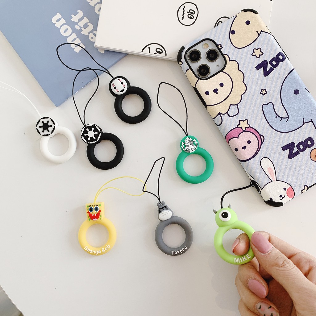 Nhẫn Đeo Giữ Điện Thoại Bằng Silicon Hình Hoạt Hình Dễ Thương | BigBuy360 - bigbuy360.vn