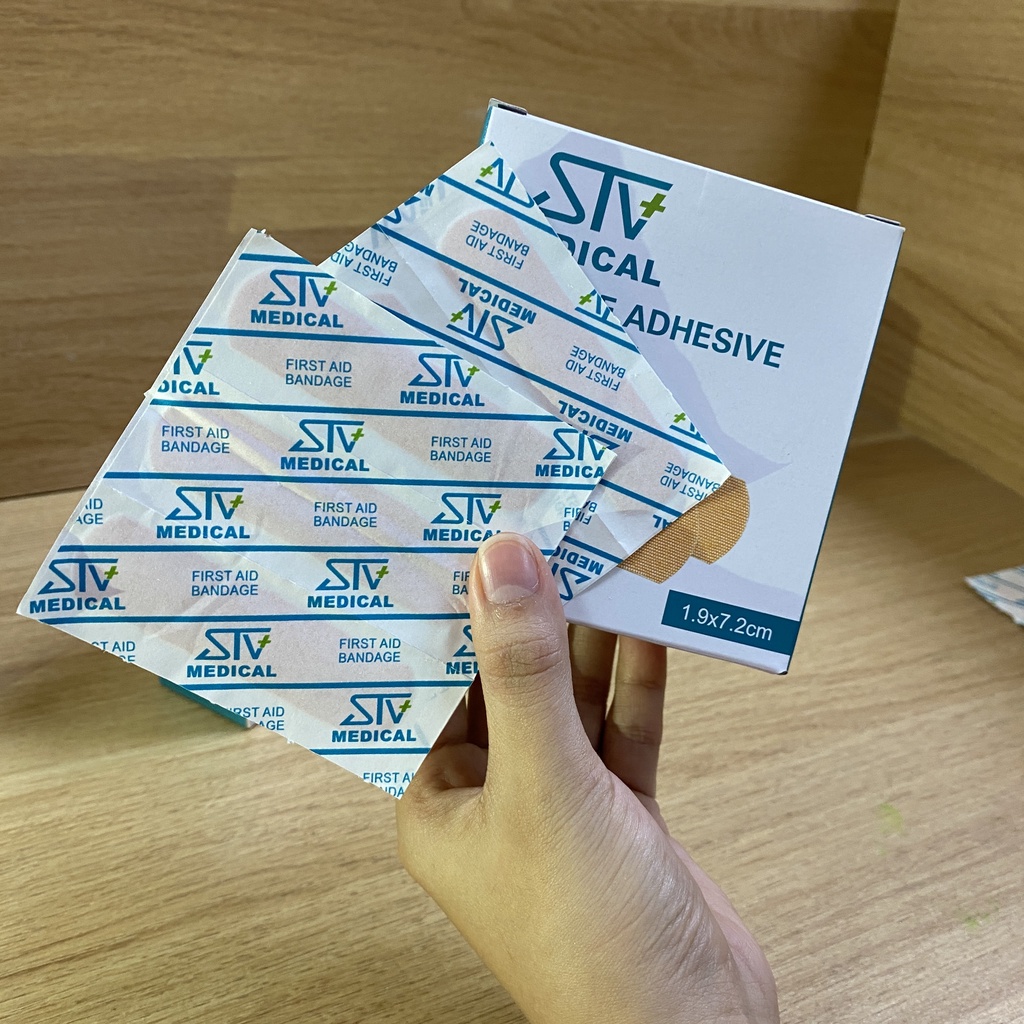 Băng Gâu STV Hộp 102 Miếng Dán Vết Thương, Băng Cá Nhân Urgo, Băng Y Tế Sơ Cứu Vết Thương