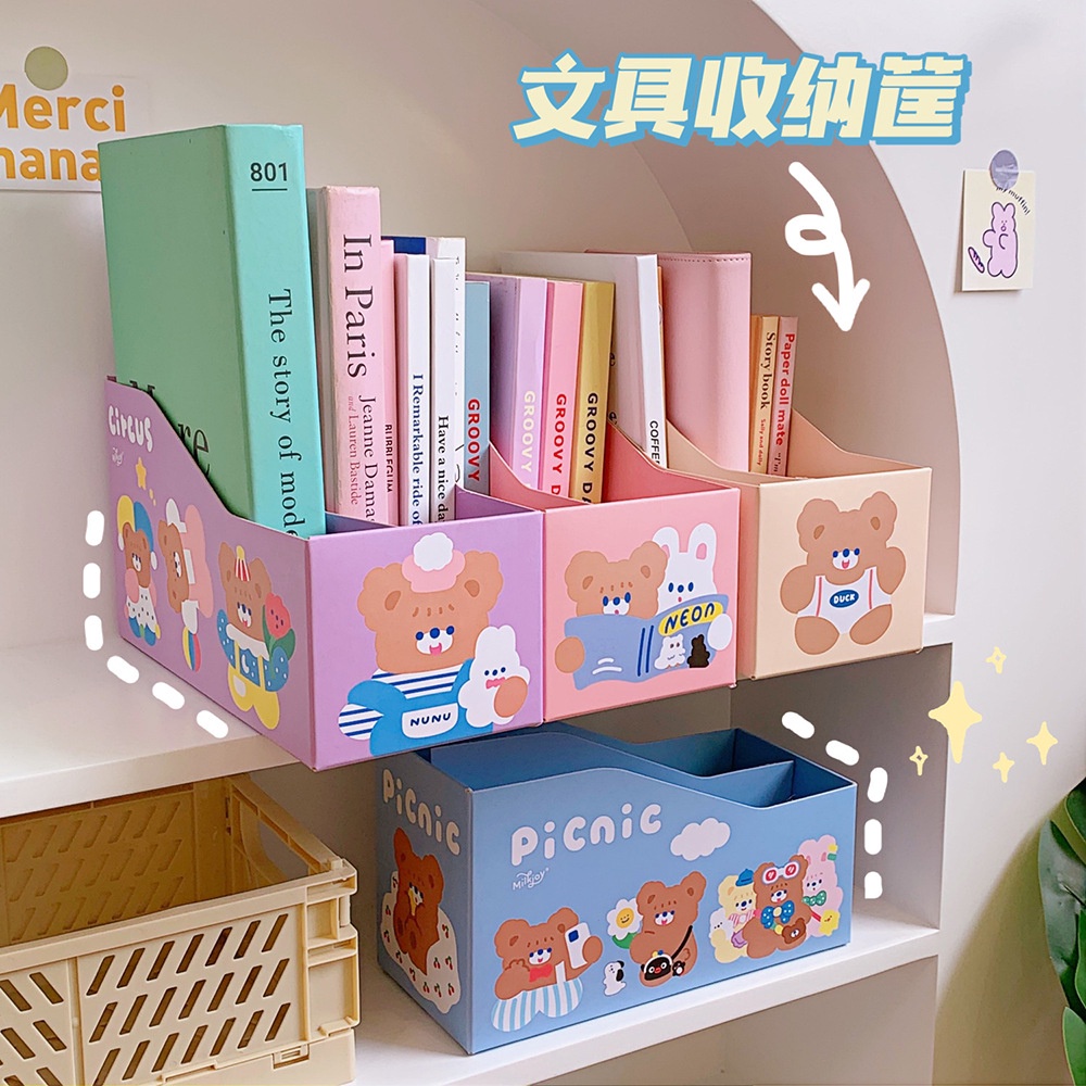 Giá sách để bàn gấp gọn Heart Bookend nhiều màu sắc