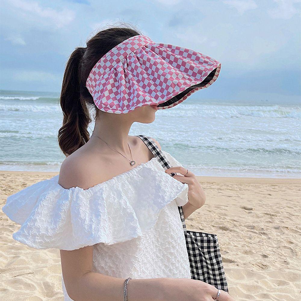 NICKOLAS Mũ Rộng Vành Chống Nắng Họa Tiết Kẻ Sọc Thời Trang Đi Biển Cho Nữ