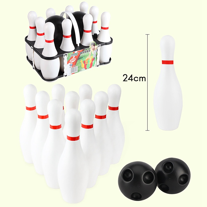 1 Bộ Đồ Chơi Bowling 2 Quả Bóng Với 10 Pin Cho Trẻ Em Và Người Lớn