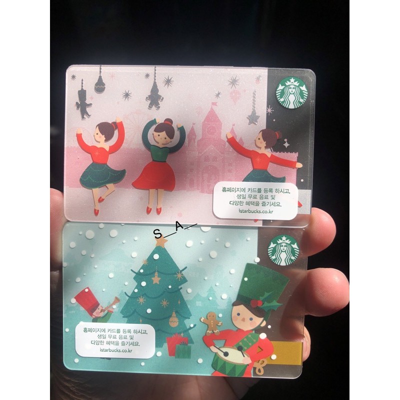 Thẻ nhựa christmas Starbucks Korea 2020
