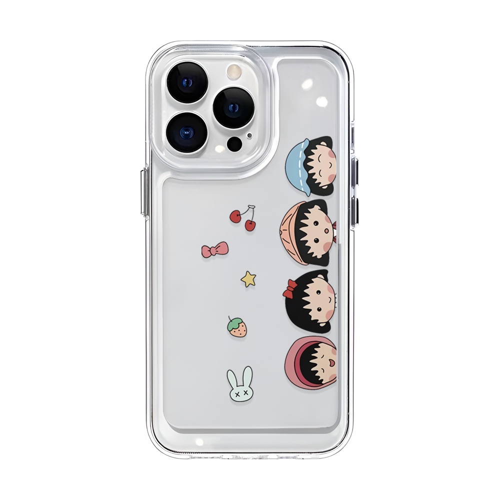 Ốp Điện Thoại Trong Suốt Hình Chi-bi Maruko Cho iphone 14ProMax 14Plus 13 11 12 7Plus X XR XS Max 8 7