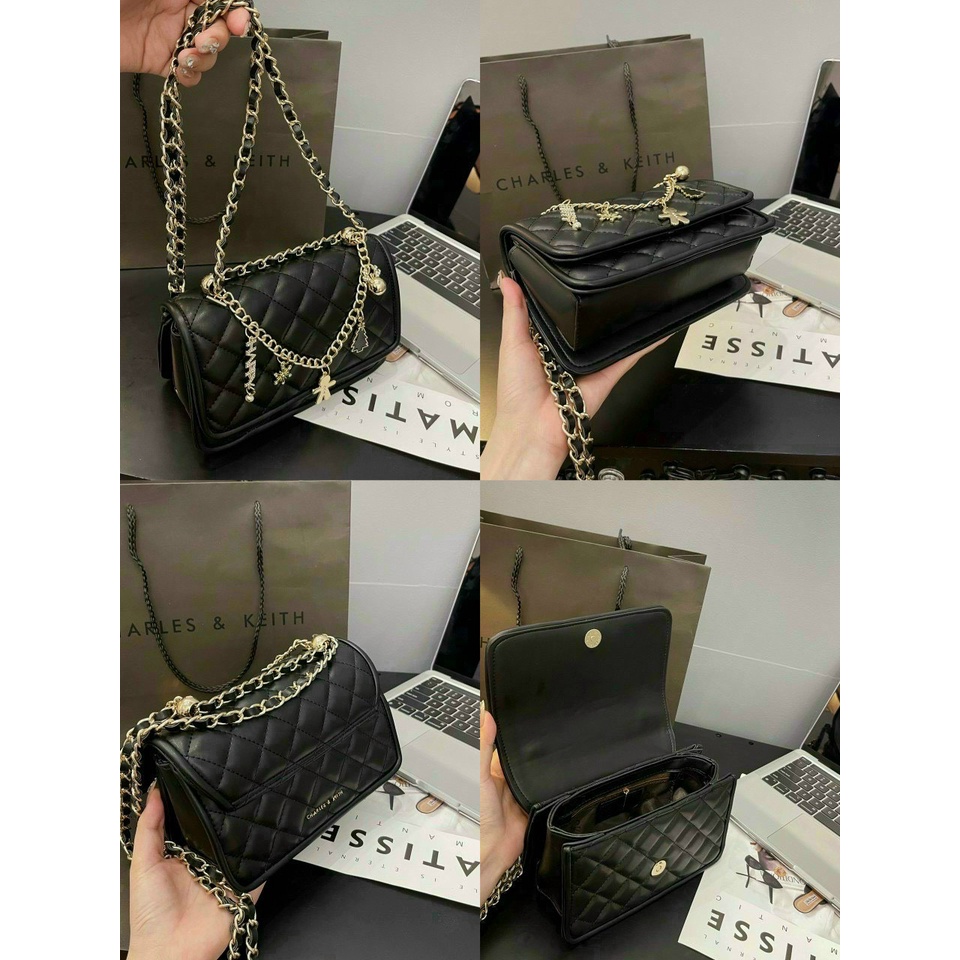 Túi cnk charm xích đeo chéo nữ thời trang giá rẻ đẹp đi chơi phong cách hàn quốc dễ thương cute DC277