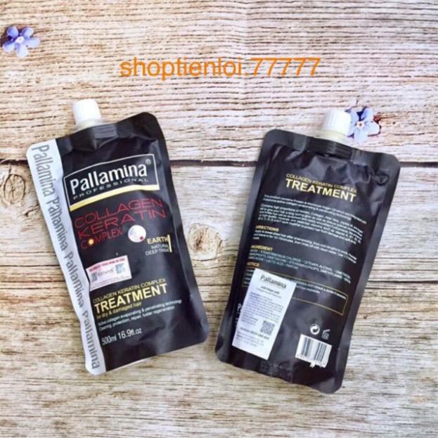 🌻RẺ VÔ ĐỊCH 🌻Ủ HẤP COLLAGEN KERATIN COMMLEX PALLAMINA 500ML - PHỤC HỒI TÓC