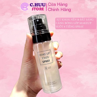 Xịt khoá nền & bắt sáng căng bóng lớp makeup suốt 8 tiếng spray