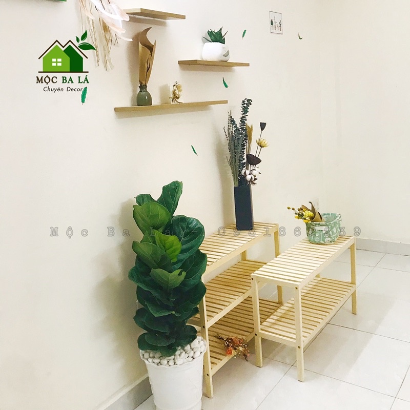 KỆ GIÀY DÉP - KỆ ĐA NĂNG DÀI 80cm Bằng Gỗ Thông Cao Cấp