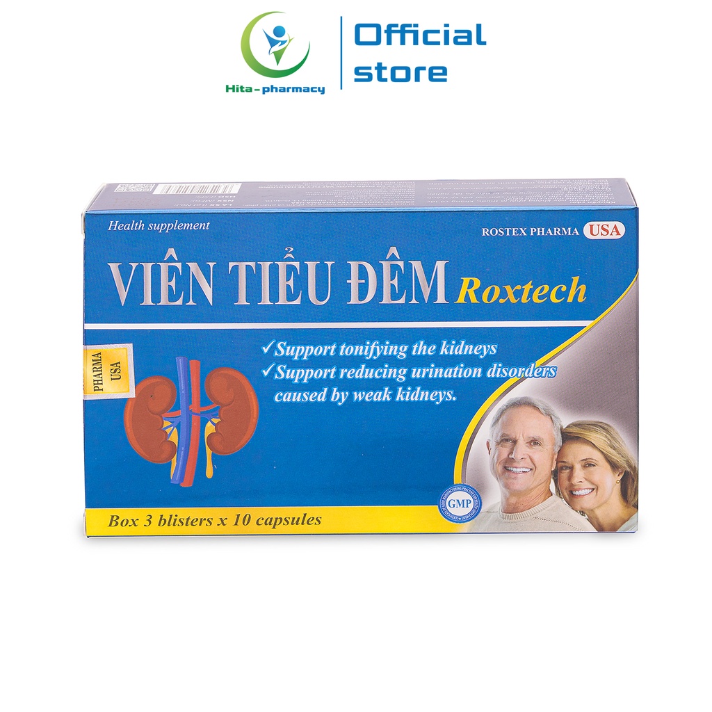 Viên tiểu đêm Roxtech thảo dược bổ thận, giảm rối loạn tiểu tiện 30 viên