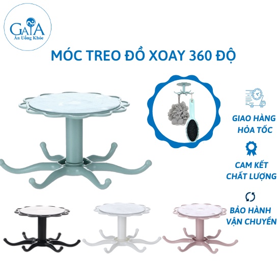 Móc Treo Xoay 360 Độ Dán Tường Đa Năng Dùng Cho Nhà Bếp, Nhà Tắm Chịu Lực 3KG