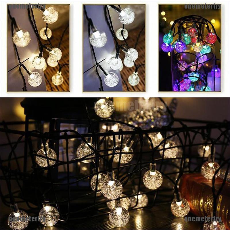 Dây Đèn Led 20 / 50 Bóng Tròn Sử Dụng Năng Lượng Mặt Trời