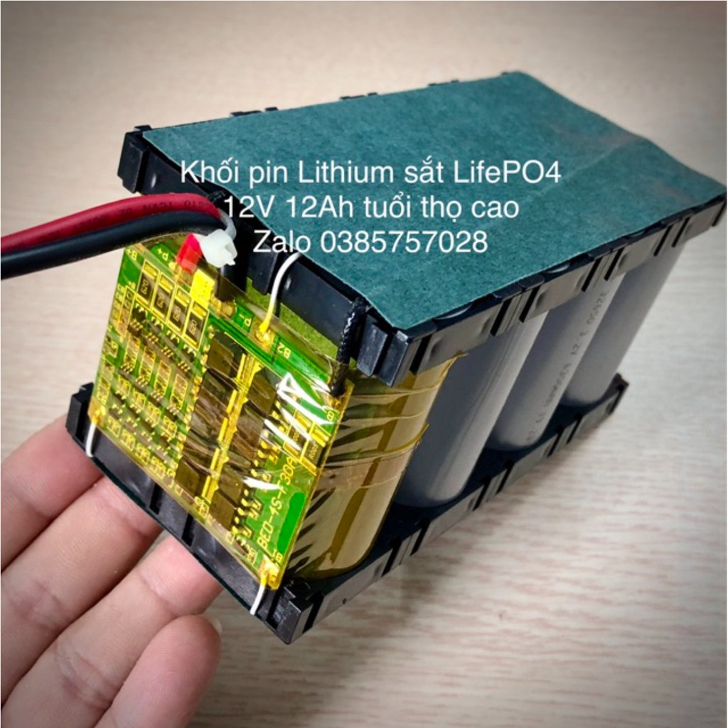 Pin sắt Lithium 12V 12Ah xả 10A tuổi thọ cao