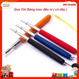 QUE CHỈ BẢNG inox 1m cây Có Dâyđồ dùng giáo cụ dạy trong học tập cho giáo viên có thể thu gọn và kéo dài 1m-hdt1405