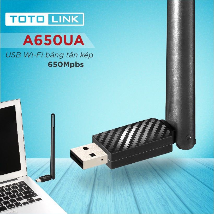 USB Wi-Fi băng tần kép AC650 – A650UA-TOTOLINK