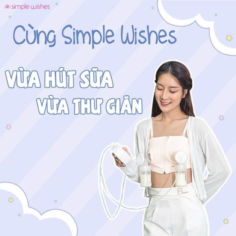 Áo hút sữa rảnh tay SIMPLE WISHES cho mẹ (áo dày dặn, ôm ngực)