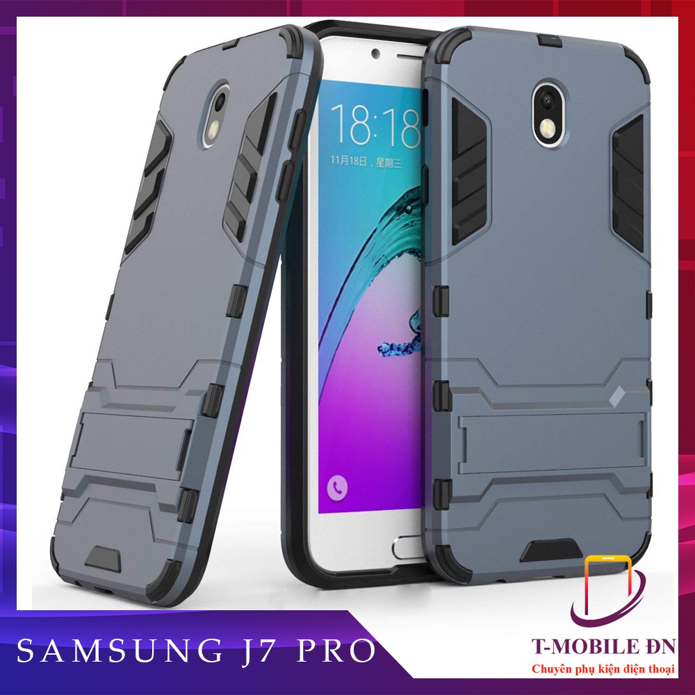 Ốp lưng Samsung J7 Pro, 🔥FREESHIP🔥 Ốp iron man chống sốc bảo vệ viền và camera kèm chống tiện lợi cho Samsung J7 Pro